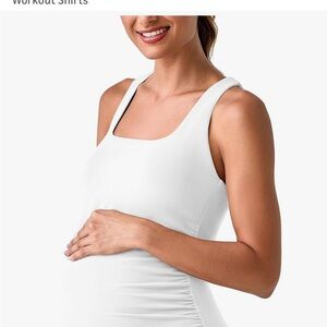 Elegant White maternity Sleeveless Top